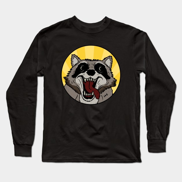 Raccoon Long Sleeve T-Shirt by valentinahramov